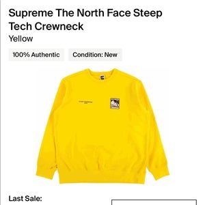 Supreme x The North Face crewneck（M）